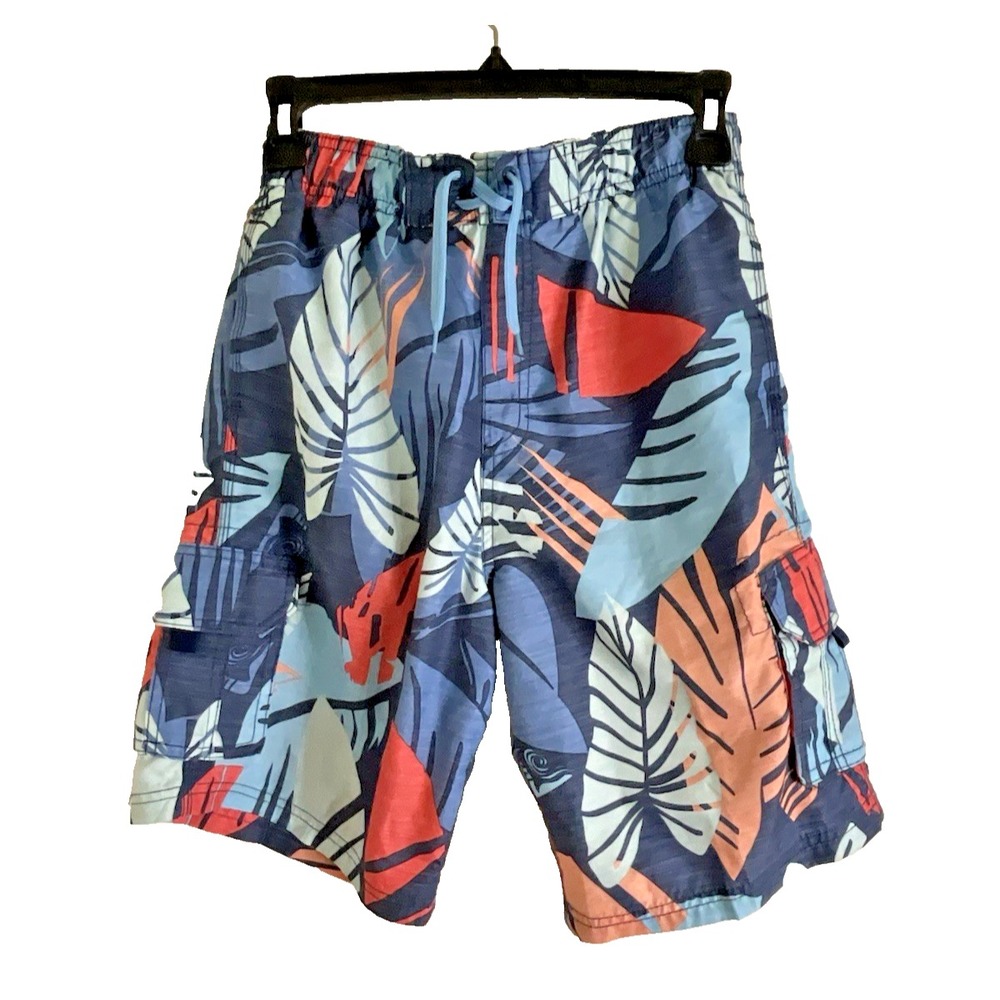 Kanu Surf Swim Trunks Mesh Lined Pockets Beach Pool Swimwear Boys Size L 14/16